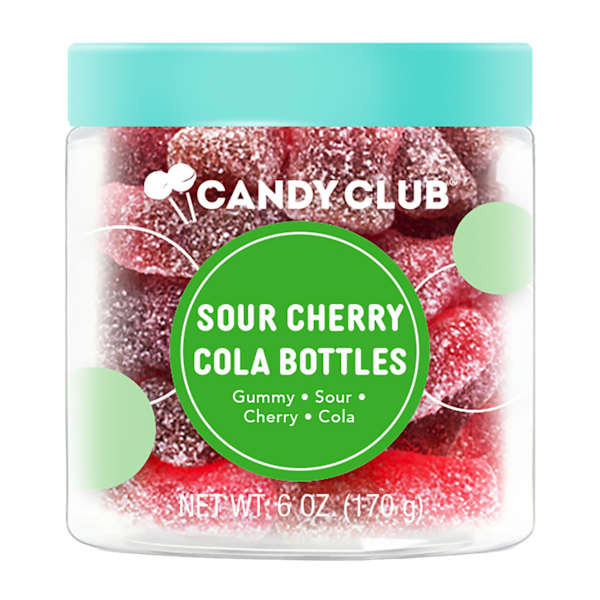 National Brand Candy Club Sour Cherry Cola Bottles, 6oz