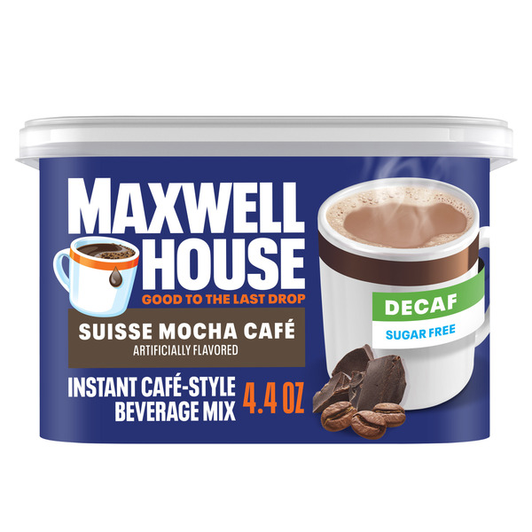 Maxwell House Sugar Free Decaf Suisse Mocha Cafe Instant Cafe