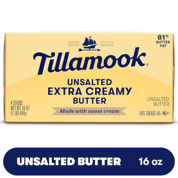 Tillamook Extra Creamy Unsalted Butter, 4oz