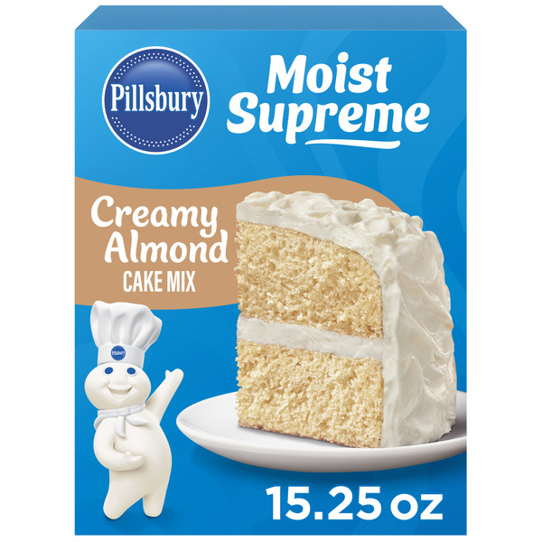 Pillsbury Moist Supreme Creamy Almond Cake Mix, 15.25 Oz Box Same