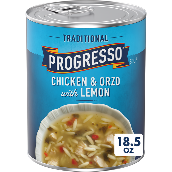 Progresso Traditional, Chicken & Orzo with Lemon Canned Soup