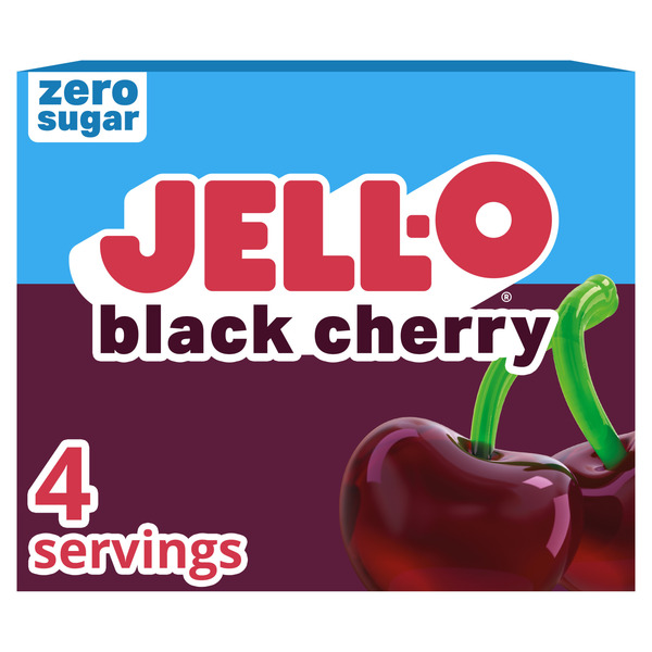 Jell-O Zero Sugar Black Cherry Flavor Gelatin Same-Day Delivery or