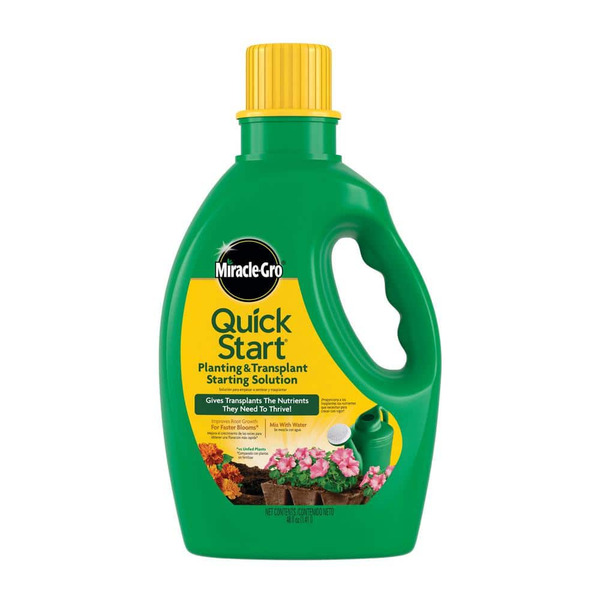 Miracle-gro Quick Start Planting And Transplant Starting Solution 48 Oz. For Flower And Vegetable Plants, Liquid Plant Fertilizer
