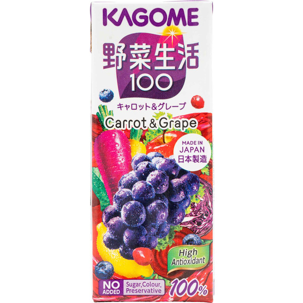 KAGOME Yasai Seikatsu 100 Carrot & Grape Juice