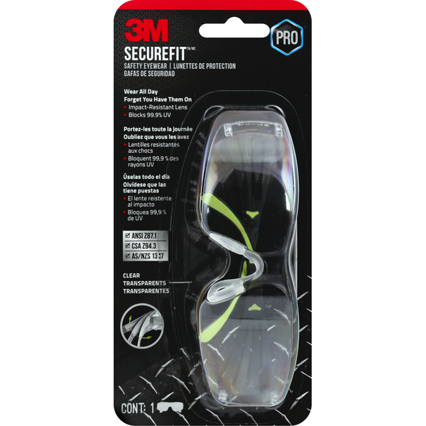 The Home Depot 3M Eyewear, Safety, Clear, Pro Same-Day Delivery