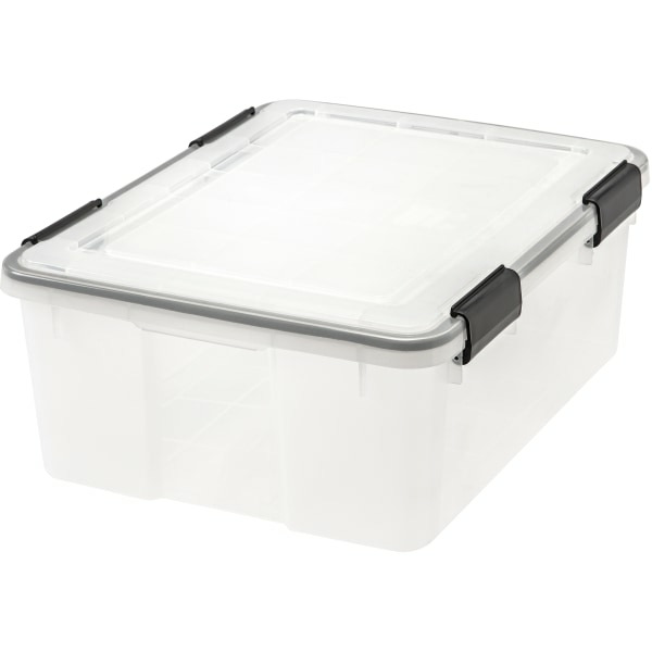 Iris 30 Quart Weather Tight Clear Storage Box