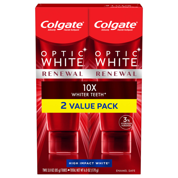 Walgreens Colgate Optic White Renewal Teeth Whitening Toothpaste, High