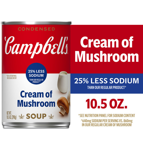 Campbell's 25% Less Sodium Cream of Mushroom Soup