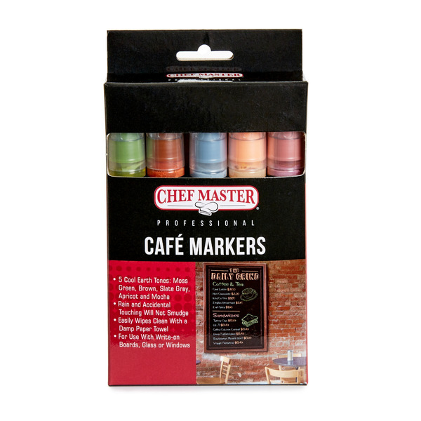 Chef Master - Professional Cafe Markers - 5 Pk