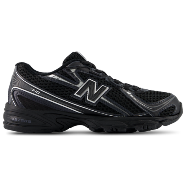 New Balance Toddler Kids' 740 Stretch Lace Casual Shoes, Size 7 - Black & Silver Metallic