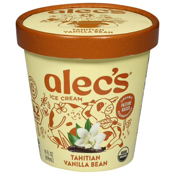 alec's ice cream Tahitian Vanilla Bean Ice Cream, A2 Dairy Same