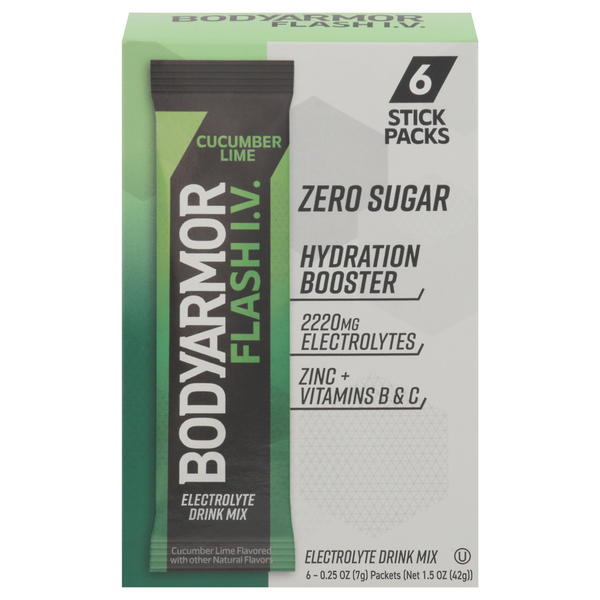Publix BODYARMOR Electrolyte Drink Mix, Zero Sugar, Cucumber Lime