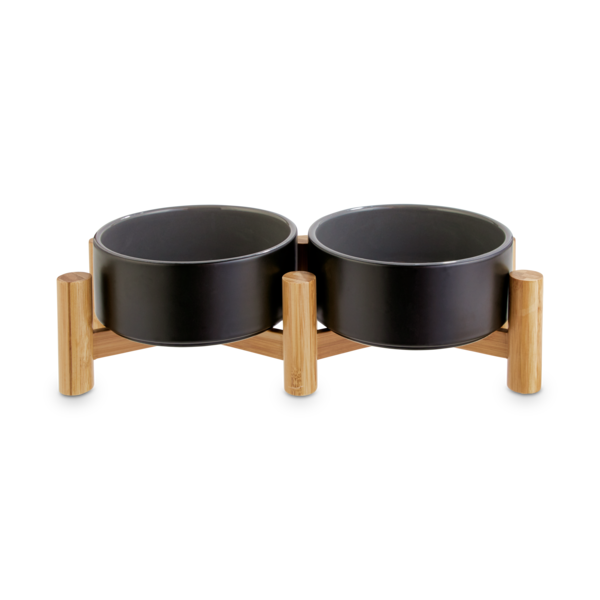 Reddy Black & Grey Double Dinner Bowl