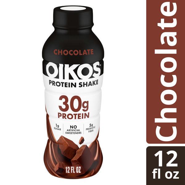 Oikos Protein Shake, Chocolate, 30g High Protein Drinks, Shelf