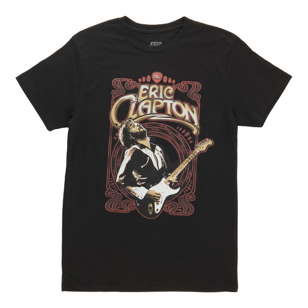 Eric Clapton Men's Short Sleeve T-Shirt, L - Black SC1 Same-Day