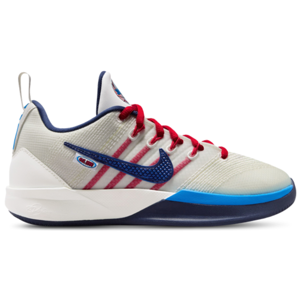Nike Kids' Grade School Sabrina 3 'WNBA 30th' Basketball Shoes, Size 7, Medium/D - Sail/Midnight Navy & Atom Red