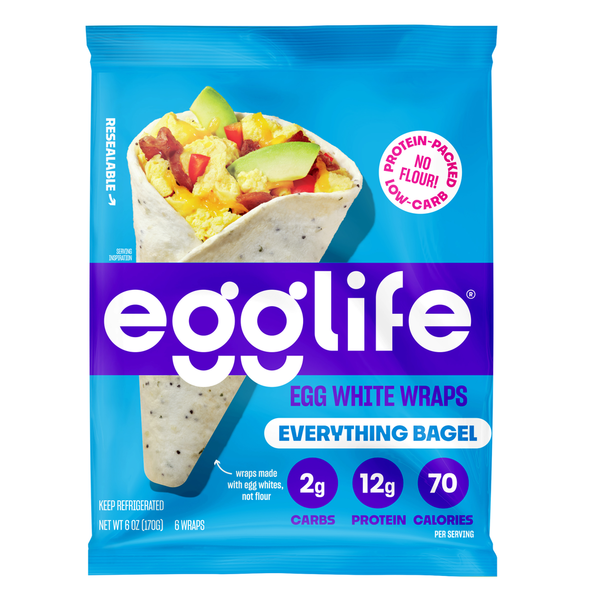 egglife everything bagel, egg white wraps