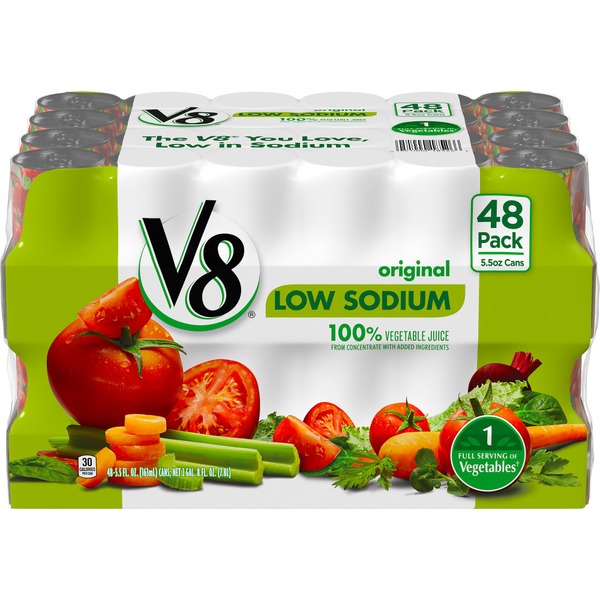 V8® Low Sodium 100 Vegetable Juice (5.5 fl oz) Instacart