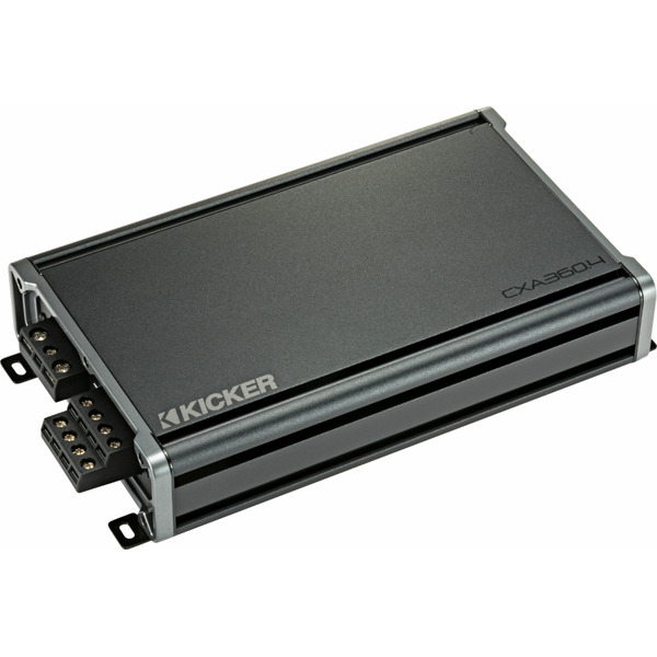 Kicker CX 360W Class AB Bridgeable Multichannel Amplifier With Variable Crossovers in Black