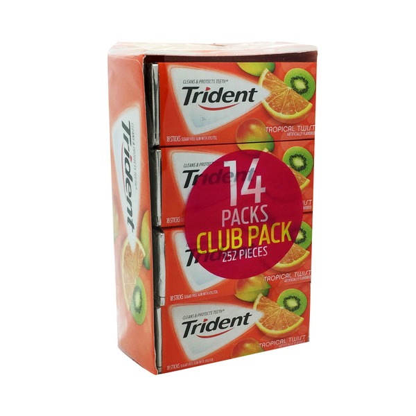 Trident Tropical Twist Sugar Free Gum Club Pack (18 ct) from Costco Instacart