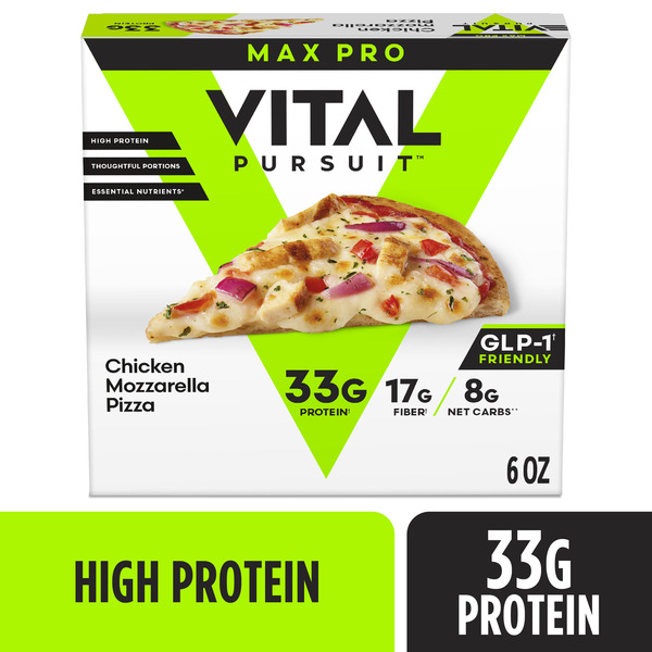 Vital Pursuit Chicken Mozzarella Pizza High Protein Glp-1 Friendly Frozen Meal Same-Day Delivery | Super 1 Foods Vital Pursuit Chicken Mozzarella Pizza High Protein Glp-1 Friendly Frozen Meal Same-Day Delivery | Super 1 Foods