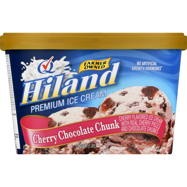 Hiland Dairy Ice Cream, Premium, Cherry Chocolate Chunk Same-Day