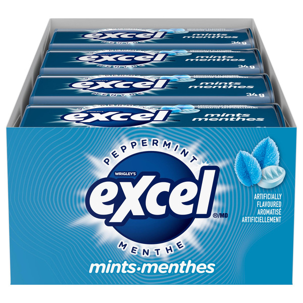 Excel Tin Sugar-Free Peppermint Chewing Gum (Case)
