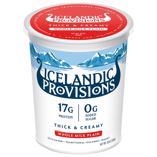 Icelandic Provisions Whole Milk Plain Skyr Same-Day Delivery or