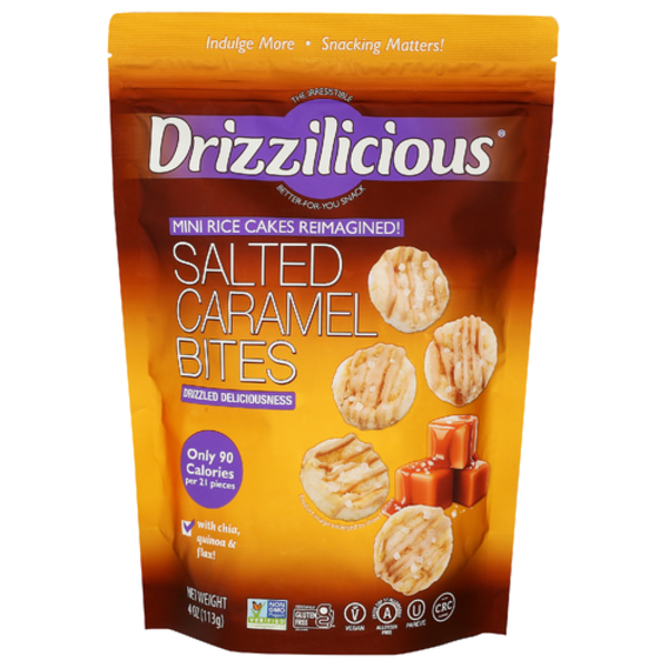 Drizzilicious Salted Caramel Mini Rice Cake Bites