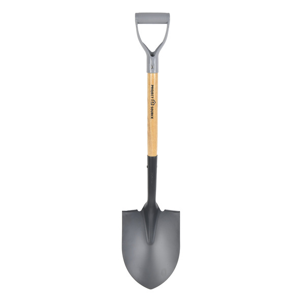 Project Source 19.75-in Wood D-Handle Digging shovel