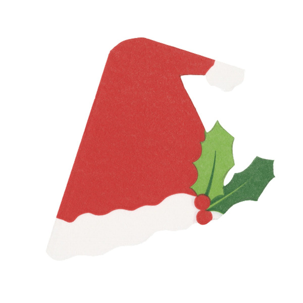 Caspari Santa Hat, Die Cut, Airlaid, Party Size