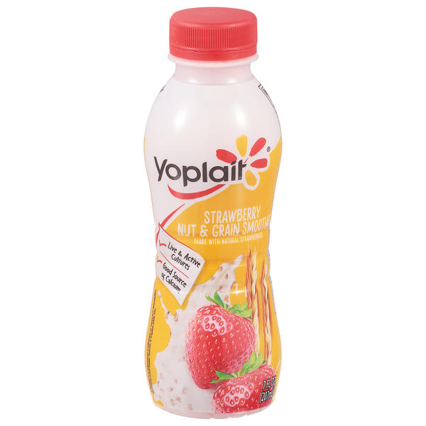 Yoplait Smoothie, Strawberry, Nut & Grain