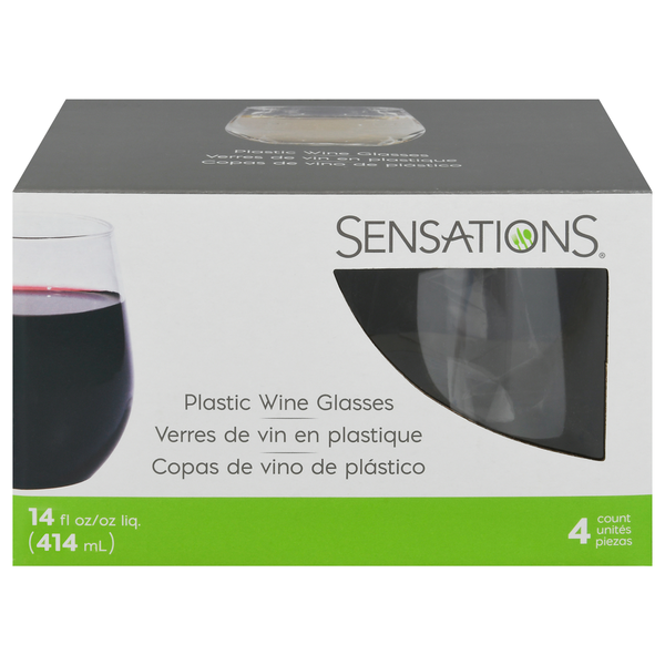 Sensations Wine Glasses, Plastic, 14 Ounce Same-Day Delivery or Pickup |  Save Mart