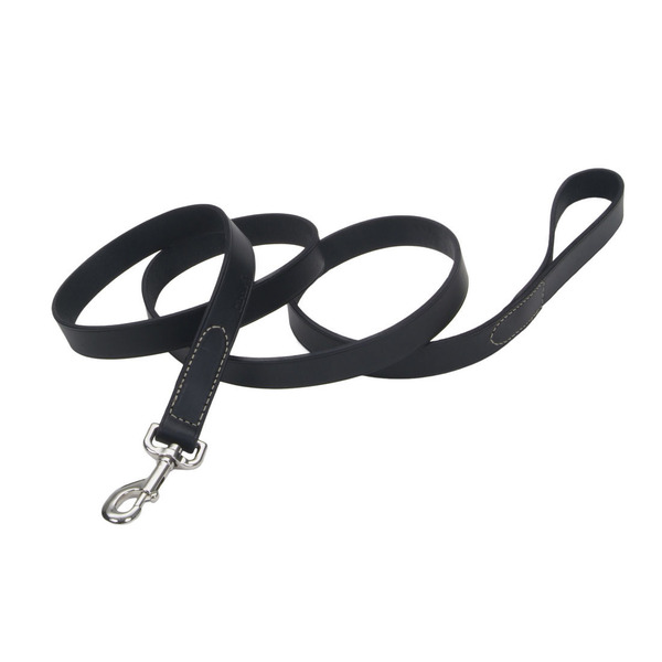 Coastal Pet Circle T Oak Tanned Leather Dog Leash - Black