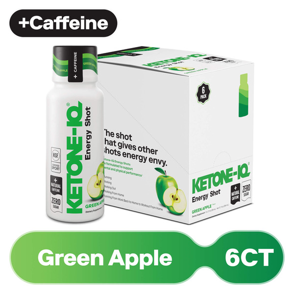 Ketone-IQ Natural Caffeine Green Apple Energy Shot