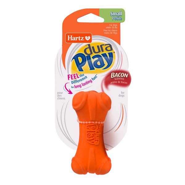 Hartz Dura Play Bacon Scented Small Bone Dog Toy