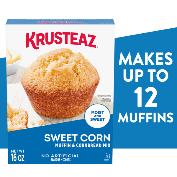 Krusteaz Sweet Corn Muffin and Cornbread Mix, Moist and Sweet Corn Muffins