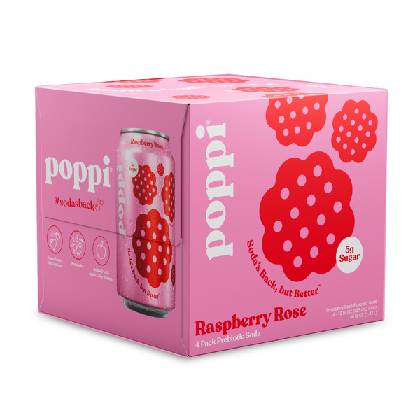 Poppi Prebiotic Soda, Raspberry Rose Same-Day Delivery or Pickup