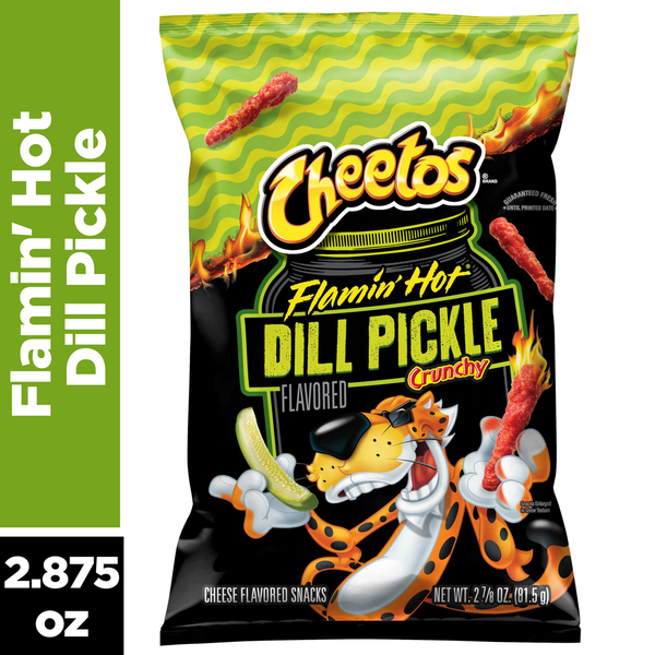 Cheetos Crunchy Cheese Flavored Snacks Flamin' Hot Dill Pickle 2 7