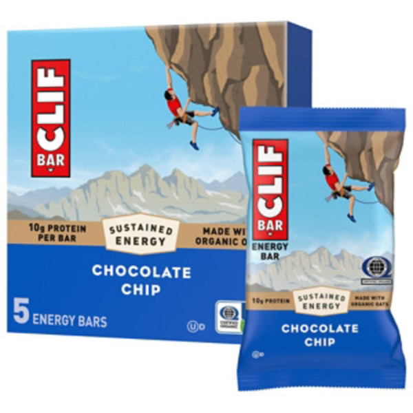 CLIF BAR Energy Protein Bars, Chocolate Chip, Non-Gmo 12 oz