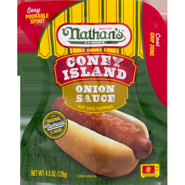 Nathan's Hot Dog Topping, Onion Sauce (4.5 oz) Instacart