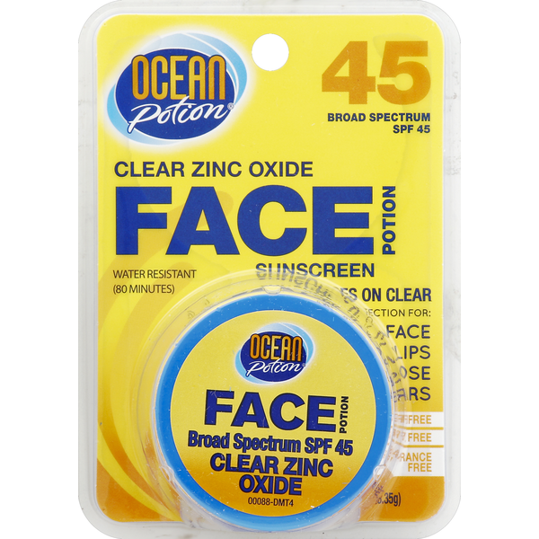 Ocean Potion Sunscreen, Face Potion, Clear Zinc Oxide, Broad Spectrum