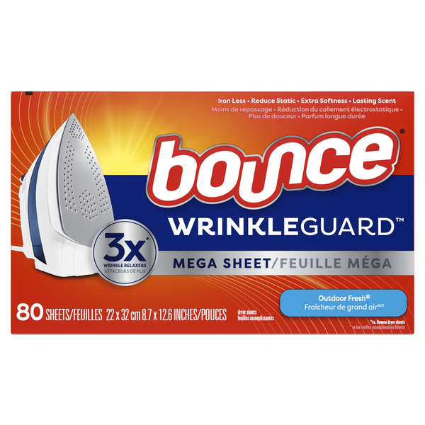 ALDI Bounce WrinkleGuard, Wrinkle Release Fabric Softener Sheets with