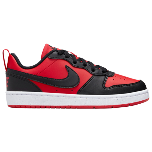 Nike Kids' Grade School Court Borough Low Recraft Shoes - University Red, Black & White