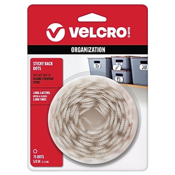 Velcro 0.63" White Sticky Back Hook & Loop Fasteners