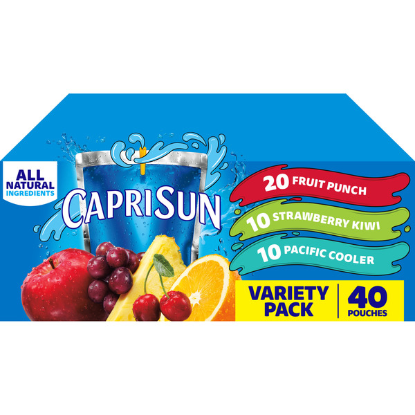 Capri Sun Flavored Juice Drink Blend, Variety Pack, 6 fl oz, 40