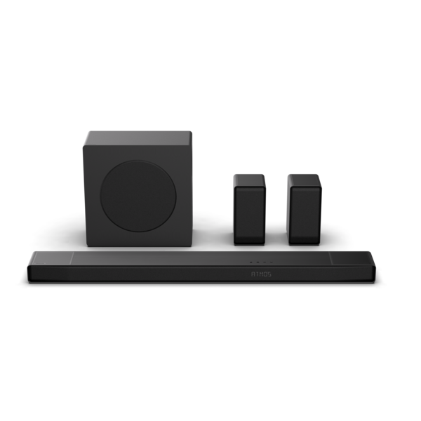 Hisense AX5140Q 5.1.4 Hi-Concerto, Dolby Atmos & DTS: X Channel Soundbar With Wireless Subwoofer & Rear Speakers - Black