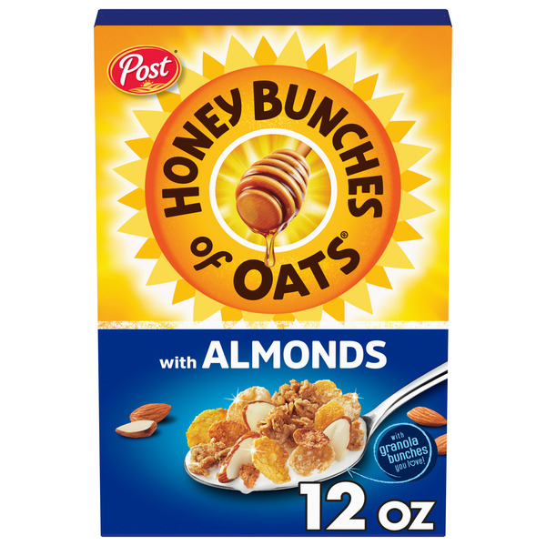 Post Honey Bunches of Oats with Almonds Breakfast Cereal, Heart Healthy, Small Box