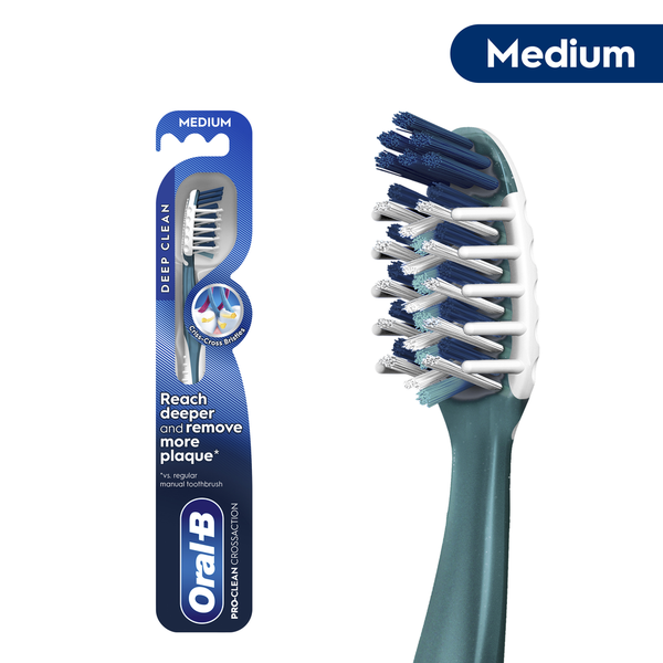 Oral-B Pro Clean Cross Action Toothbrush, Medium, 1 Count Same-Day