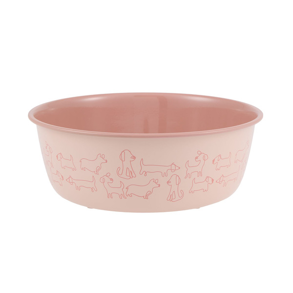 Top Paw Novelty Stainless Steel Dog Bowl - Pink